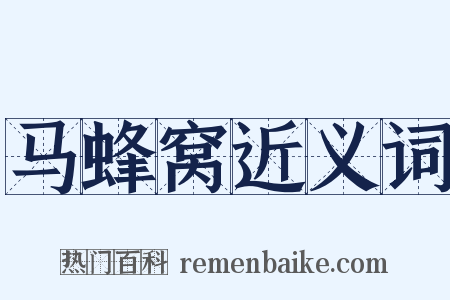 马蜂窝近义词是什么意思的图片